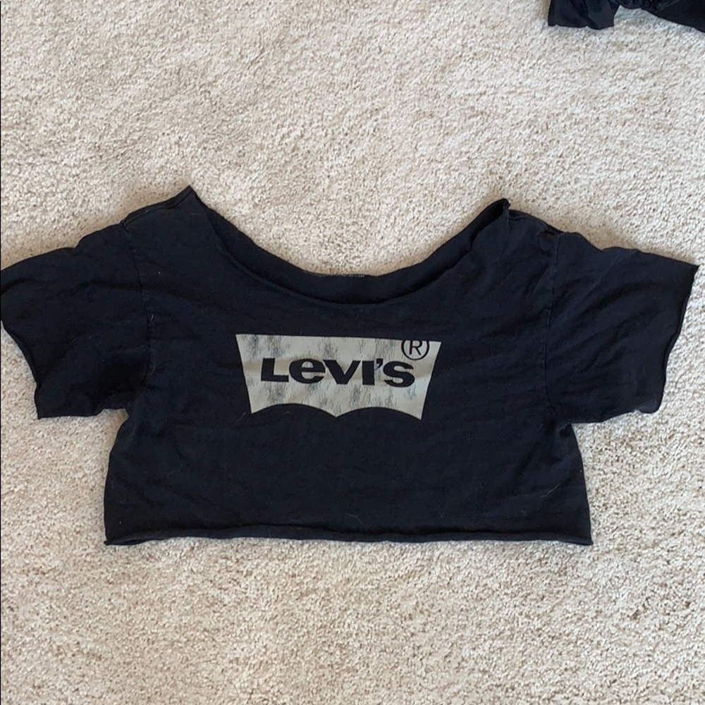 Vintage crop Levi top !!